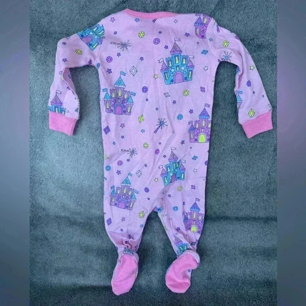 Pink Castles Footie Onesie NWT 0-3m